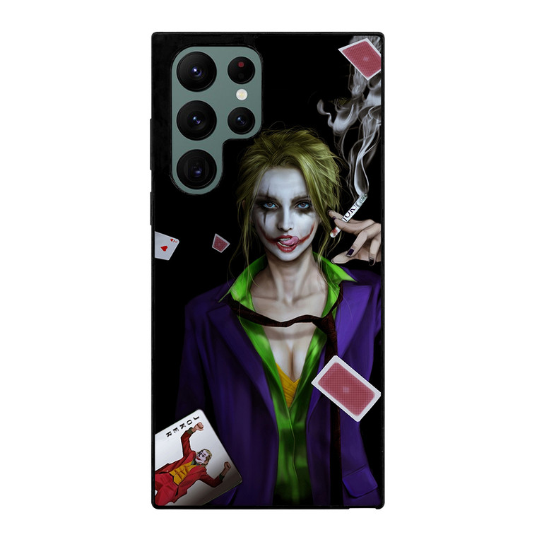 Joker Girl Smoking Samsung Galaxy S22 Ultra 5G Case Cover