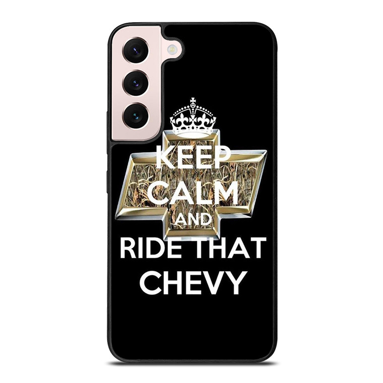 KEEP CALM AND RIDE THAT CHEVY Samsung Galaxy S22 Plus 5G Case Cover