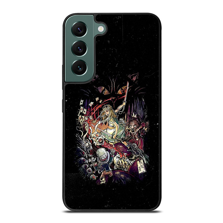 Black Zombie Alice In Wonderland Samsung Galaxy S22 5G Case Cover