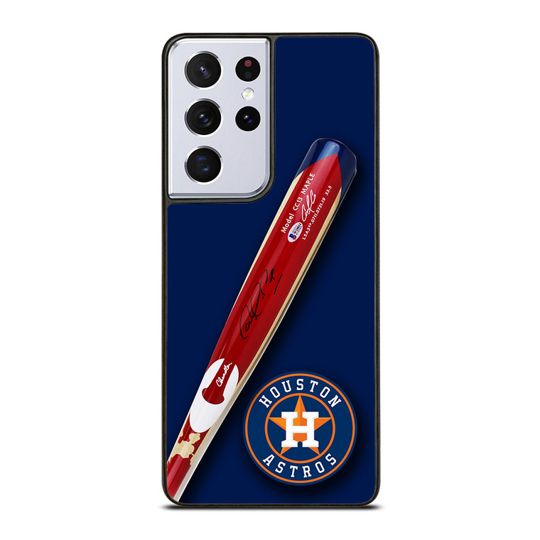 Houston Astros Correa's Stick Signed Samsung Galaxy S21 Ultra 5G Case Cover