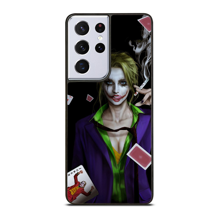 Joker Girl Smoking Samsung Galaxy S21 Ultra 5G Case Cover