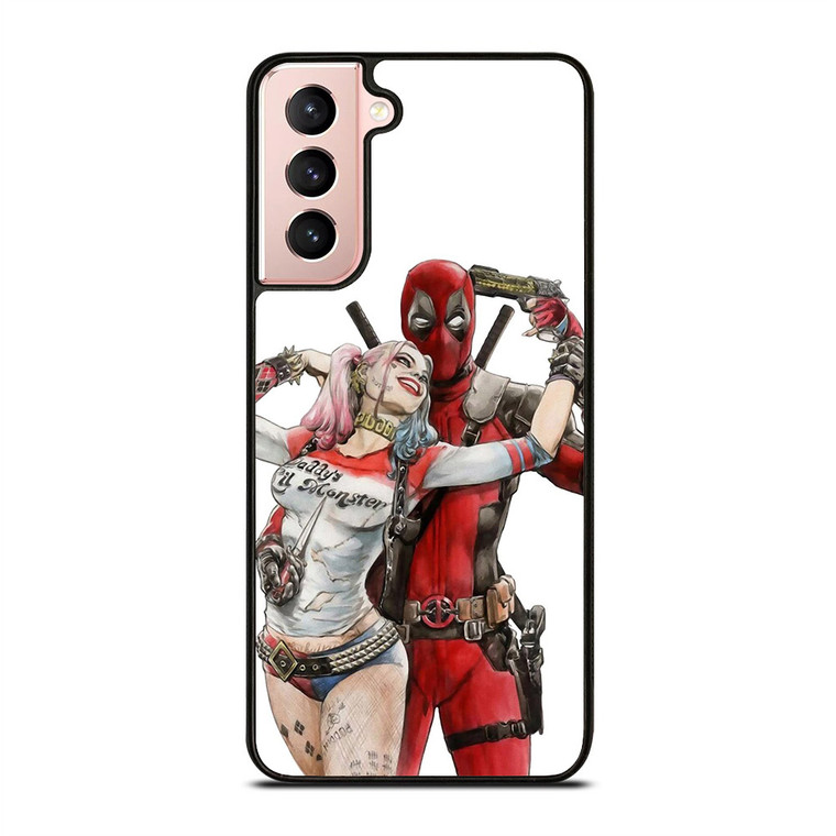 Iconic Deadpool & Harley Quinn Samsung Galaxy S21 5G Case Cover