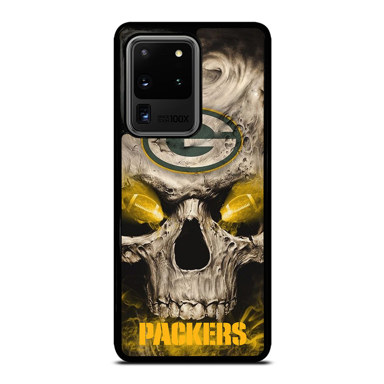 Green Bay Packers Skull Samsung Galaxy S20 Ultra 5G Case Cover