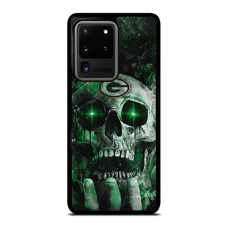 Green Bay Skull On Hand Samsung Galaxy S20 Ultra 5G Case Cover