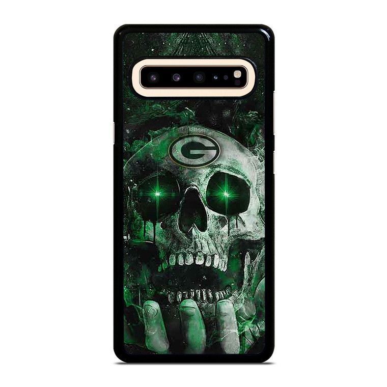 Green Bay Skull On Hand Samsung Galaxy S10 5G Case Cover