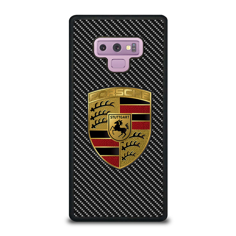 Carbon Porsche Logo Samsung Galaxy Note 9 Case Cover