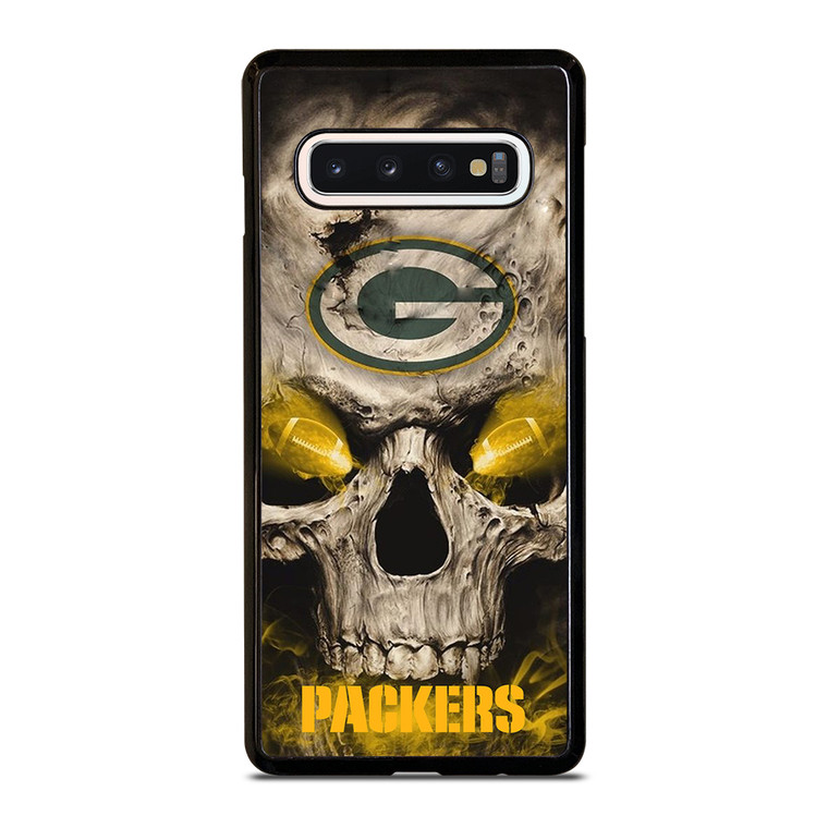 Green Bay Packers Skull Samsung Galaxy S10 Case Cover
