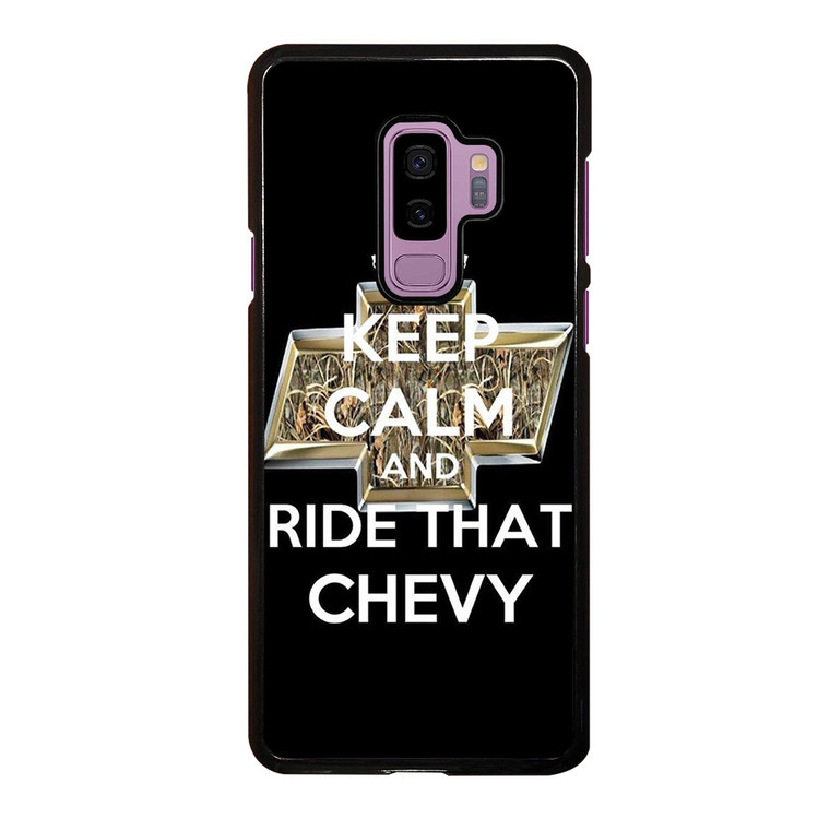 KEEP CALM AND RIDE THAT CHEVY Samsung Galaxy S9 Plus Case Cover