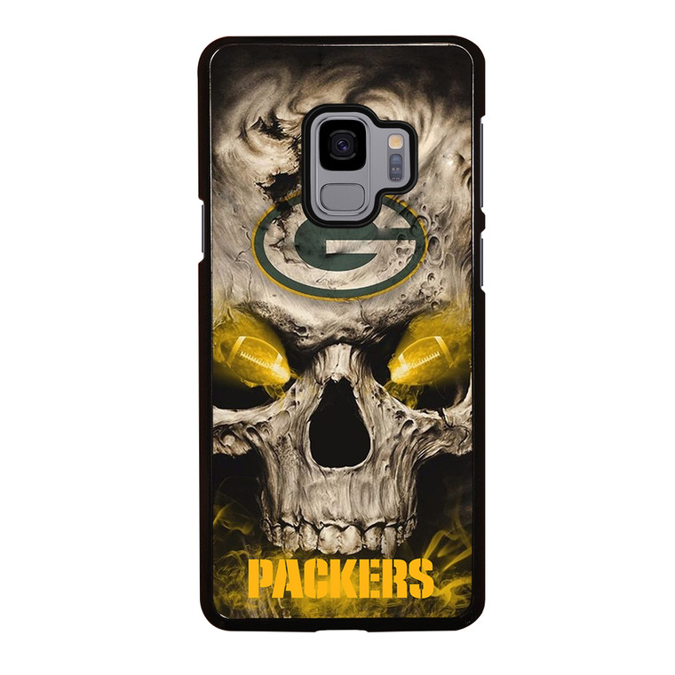 Green Bay Packers Skull Samsung Galaxy S9 Case Cover