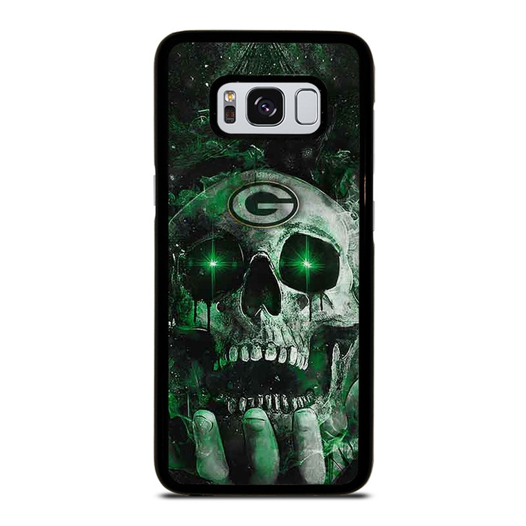 Green Bay Skull On Hand Samsung Galaxy S8 Case Cover