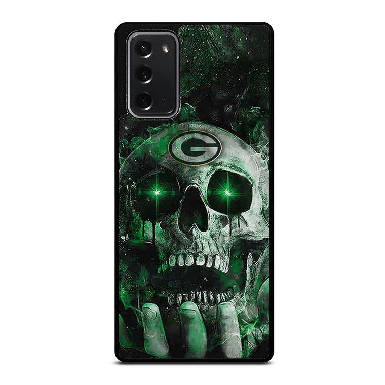 Green Bay Skull On Hand Samsung Galaxy Note 20 5G Case Cover