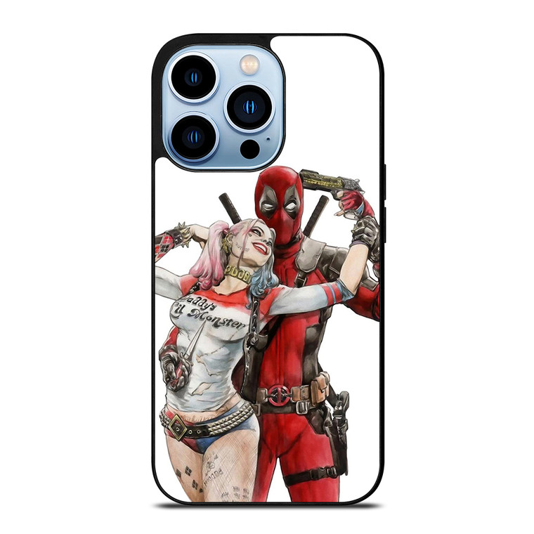 Iconic Deadpool & Harley Quinn iPhone 13 Pro Max Case Cover