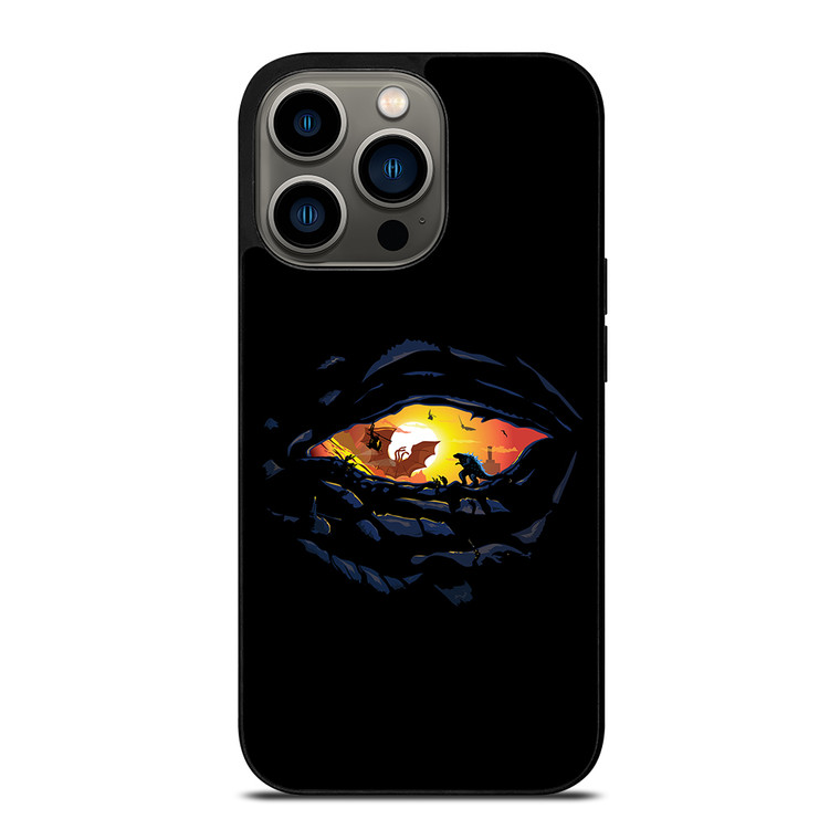 Godzilla War In Eye Painting Art iPhone 13 Pro Case Cover