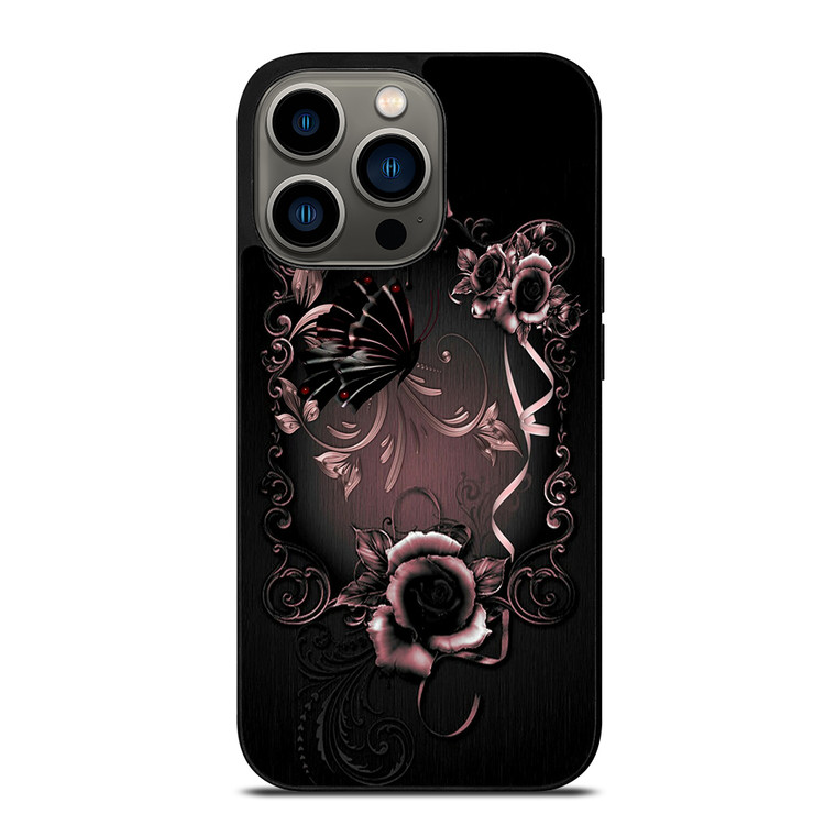 Gothic Rose Flower iPhone 13 Pro Case Cover