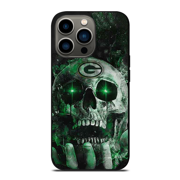 Green Bay Skull On Hand iPhone 13 Pro Case Cover