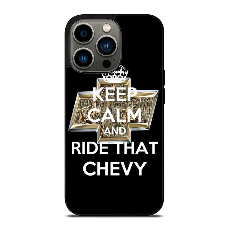 KEEP CALM AND RIDE THAT CHEVY iPhone 13 Pro Case Cover