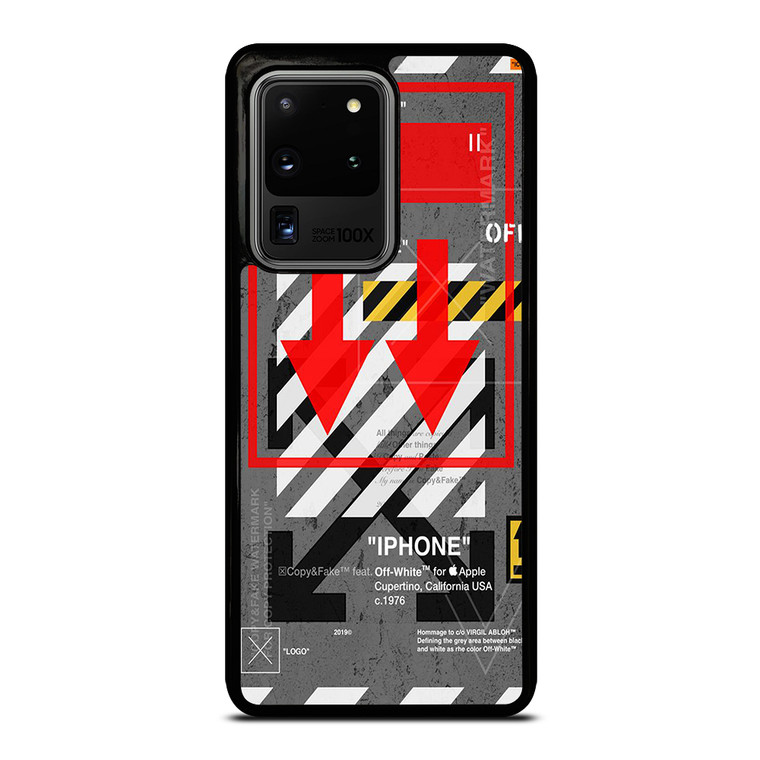 Red Arrow Down Off White Samsung Galaxy Note 10 5G Case Cover
