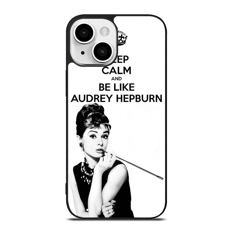 KEEP CALM AUDREY HEPBURN iPhone 13 Mini Case Cover