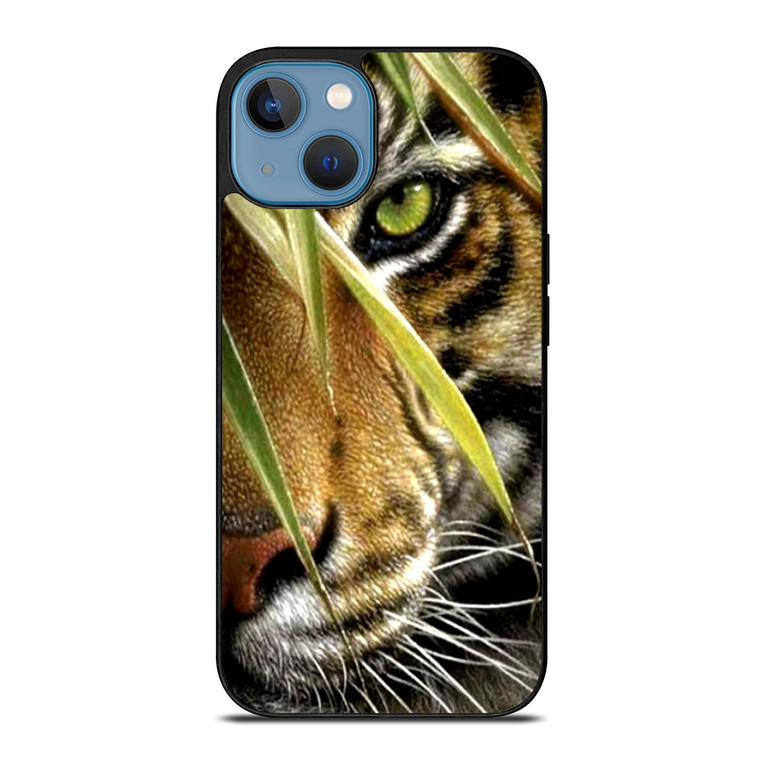 BENGAL TIGER IN A HALF FACE iPhone 13 Case Cover