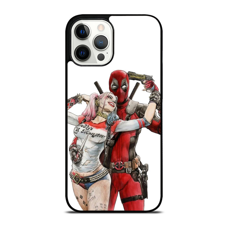 Iconic Deadpool & Harley Quinn iPhone 12 Pro Max Case Cover