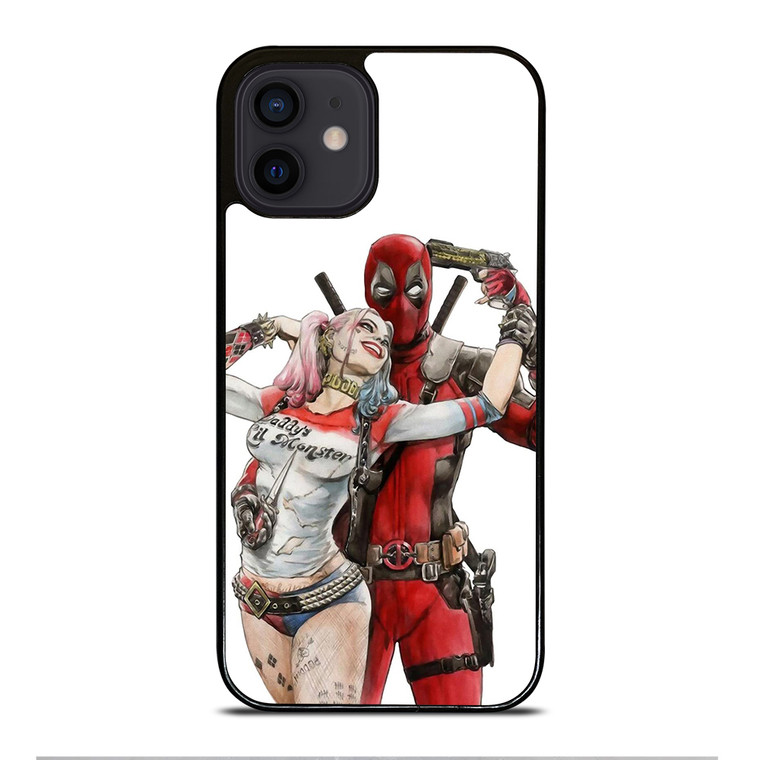 Iconic Deadpool & Harley Quinn iPhone 12 Mini Case Cover