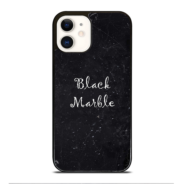 BLACK MARBLE iPhone 12 Case Cover