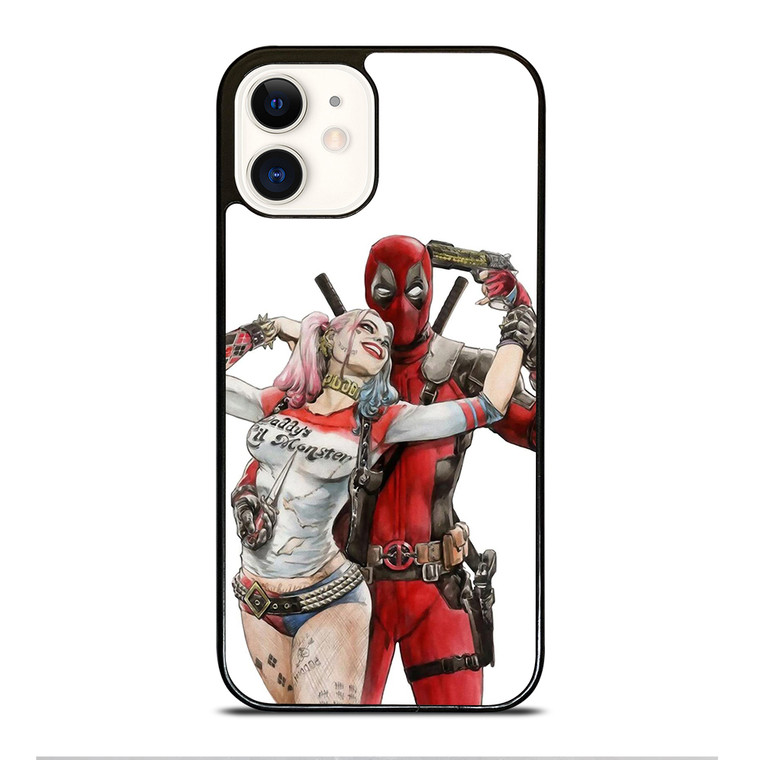 Iconic Deadpool & Harley Quinn iPhone 12 Case Cover
