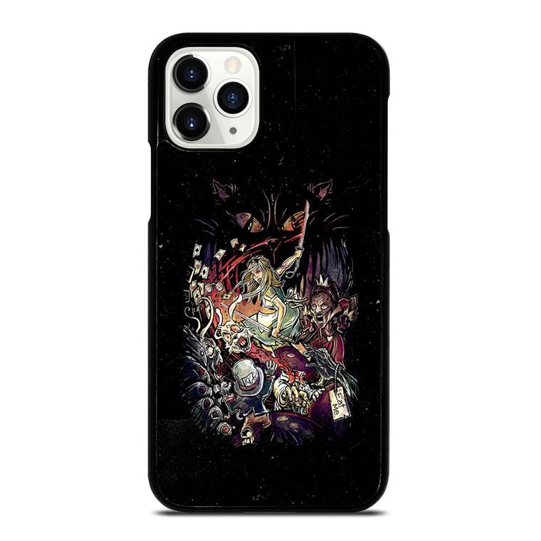 Black Zombie Alice In Wonderland iPhone 11 Pro Case Cover