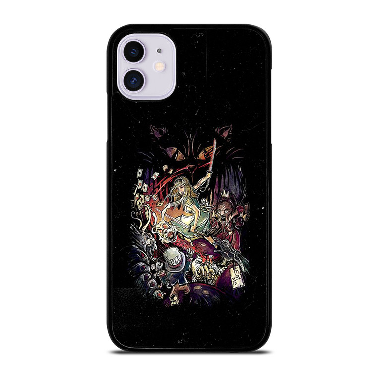 Black Zombie Alice In Wonderland iPhone 11 Case Cover