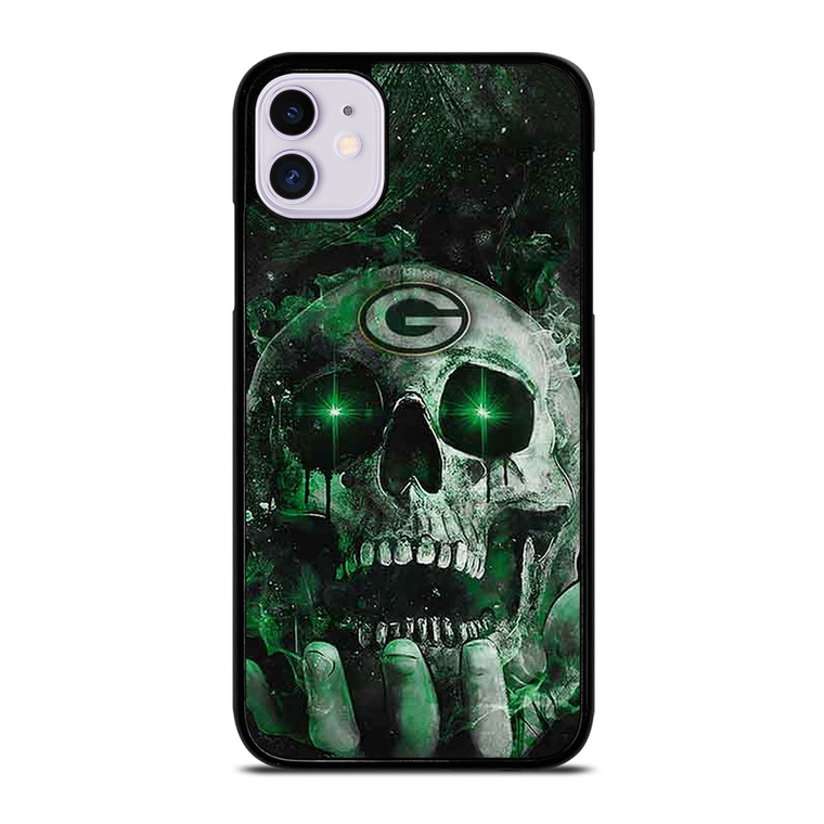 Green Bay Skull On Hand iPhone 11 Case Cover