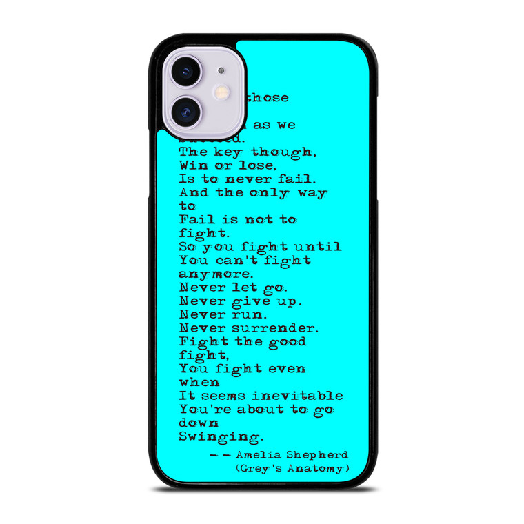 GREY'S ANATOMY QUOTES iPhone 11 Case Cover