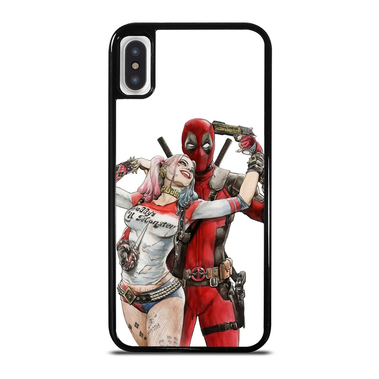 Iconic Deadpool & Harley Quinn iPhone X / XS Case Cover