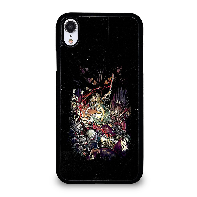Black Zombie Alice In Wonderland iPhone XR Case Cover