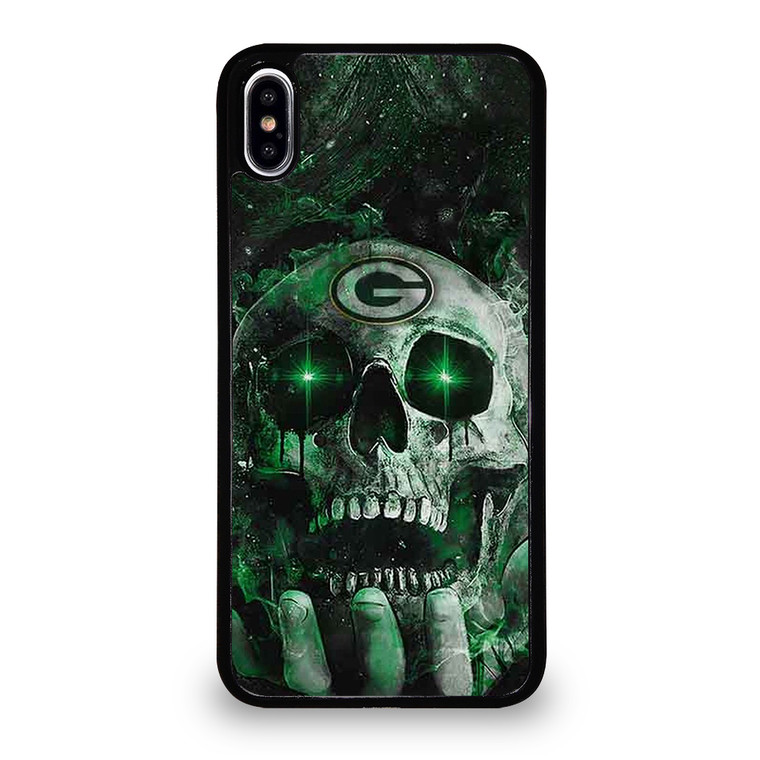 Green Bay Skull On Hand iPhone XS Max Case Cover