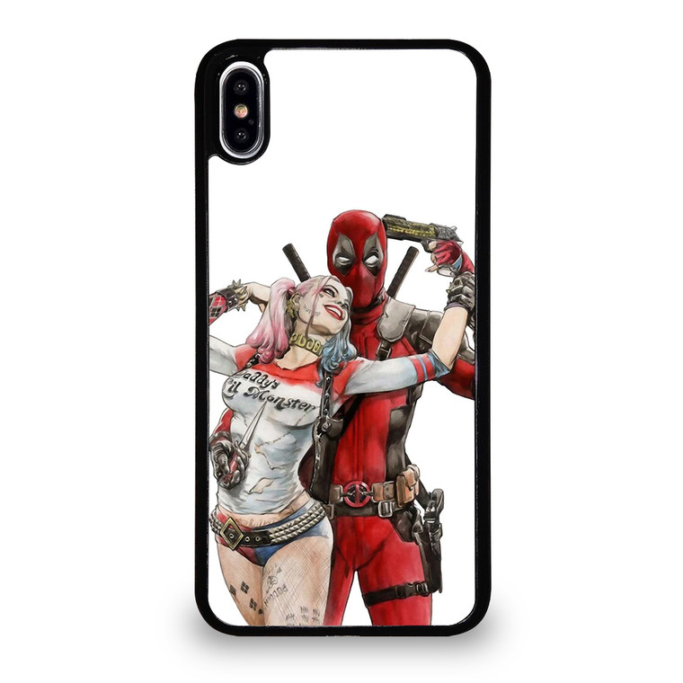 Iconic Deadpool & Harley Quinn iPhone XS Max Case Cover