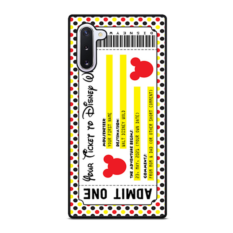 Custom Personalized Disney Ticket Samsung Galaxy Note 10 5G Case Cover