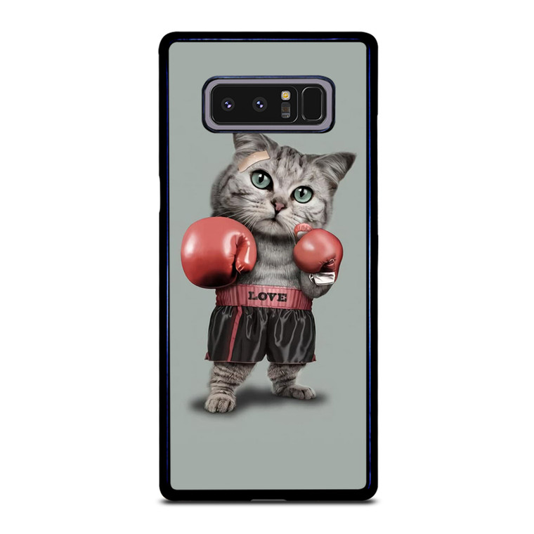 Cute Cat Boxing Samsung Galaxy Note 8 Case Cover