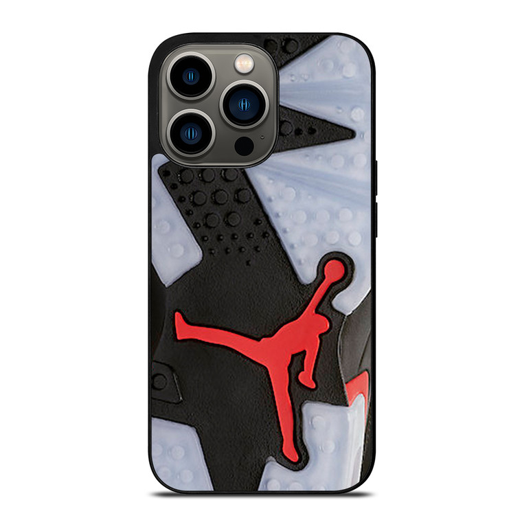 Air Jordan Black Red Sole iPhone 13 Pro Case Cover
