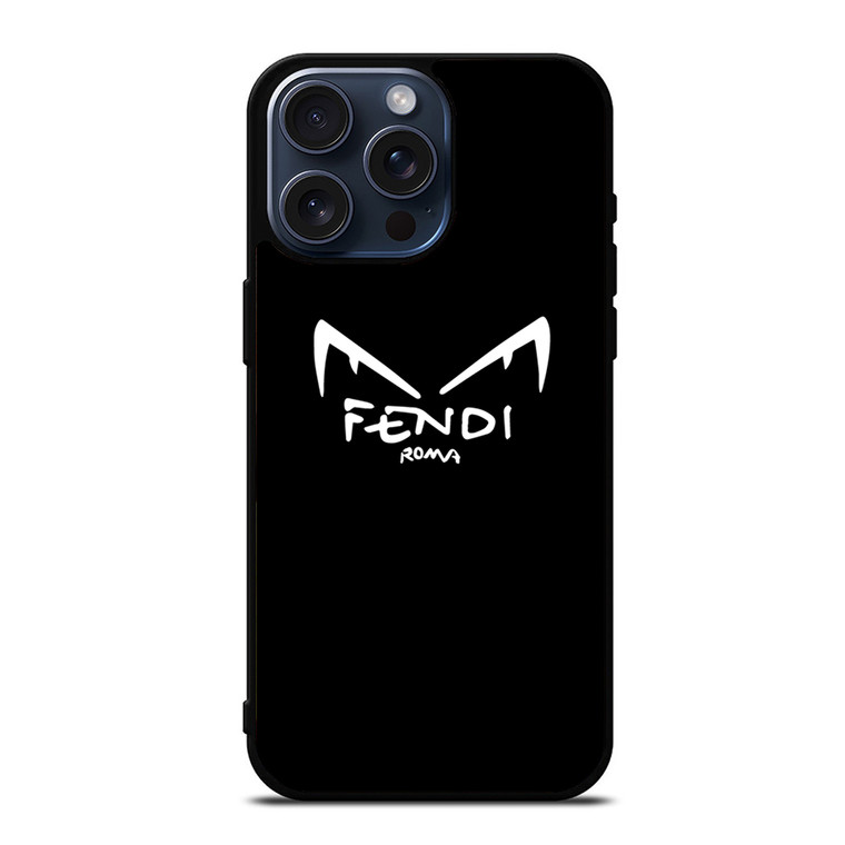 WHITE FENDI ROMA EYES iPhone 15 Pro Max Case Cover