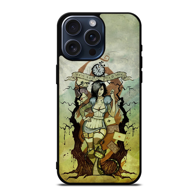 Zombie Alice In Wonderland iPhone 15 Pro Max Case Cover