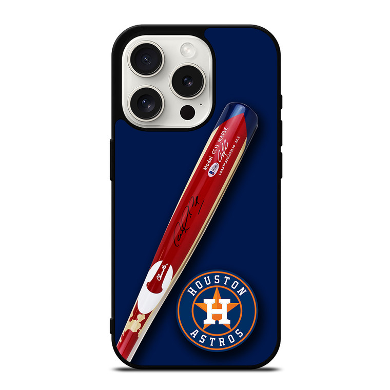Houston Astros Correa's Stick Signed iPhone 15 Pro Case Cover