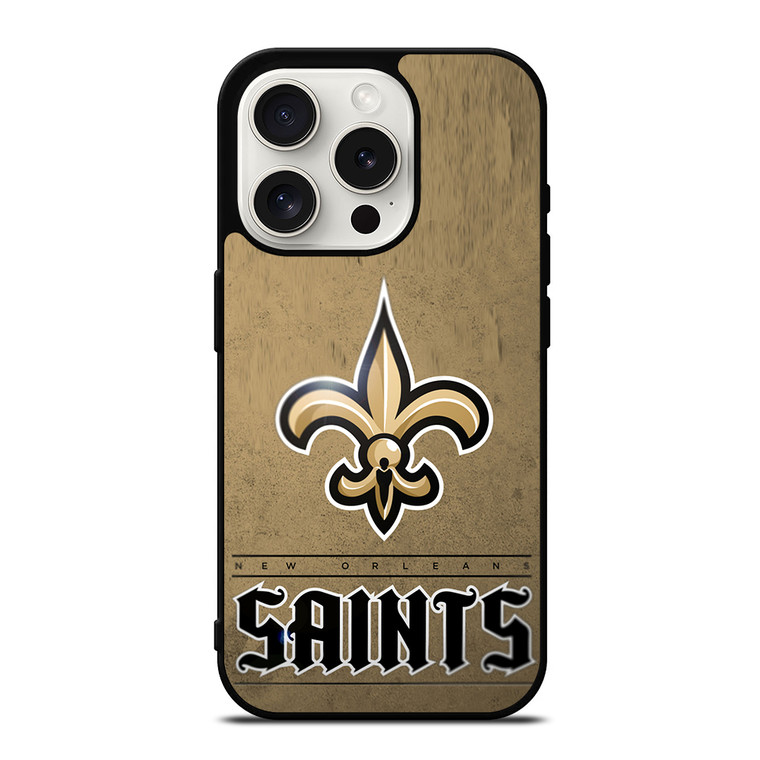 NEW ORLEANS SAINTS LOGO AND BACKGROUND iPhone 15 Pro Case Cover