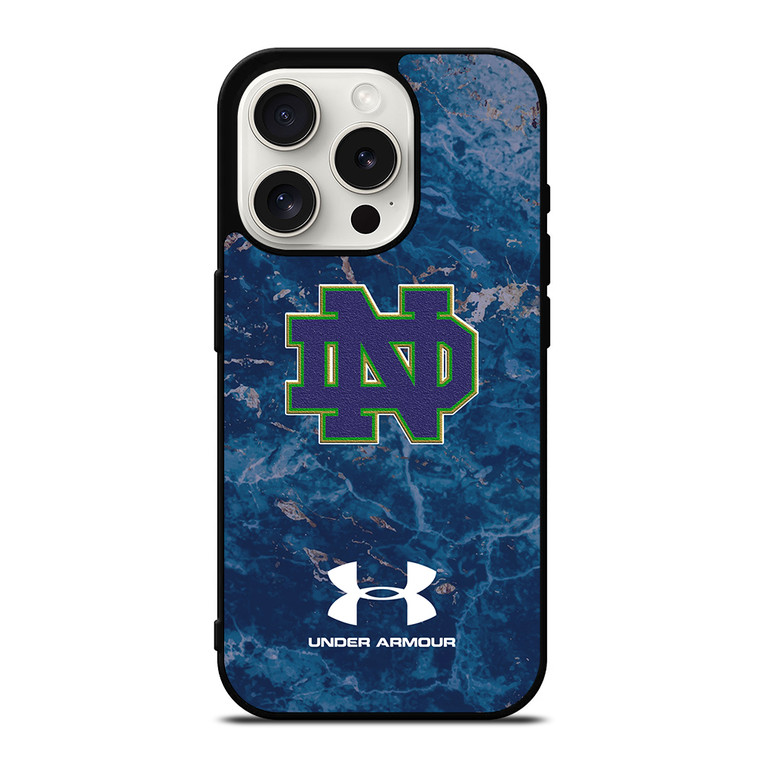 Notre Dame Under Armour Marble iPhone 15 Pro Case Cover
