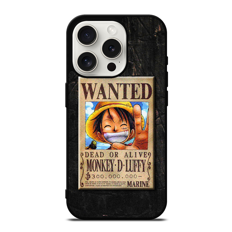 One Piece Luffy Wanted iPhone 15 Pro Case Cover