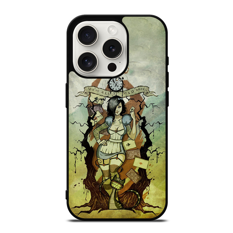 Zombie Alice In Wonderland iPhone 15 Pro Case Cover