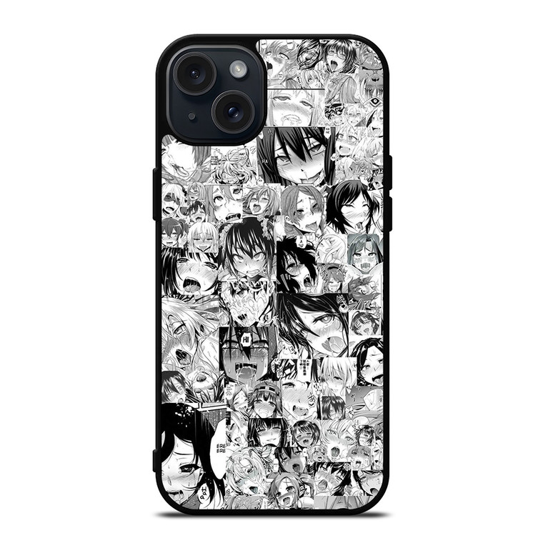 Ahegao Comic Anime iPhone 15 Plus Case Cover