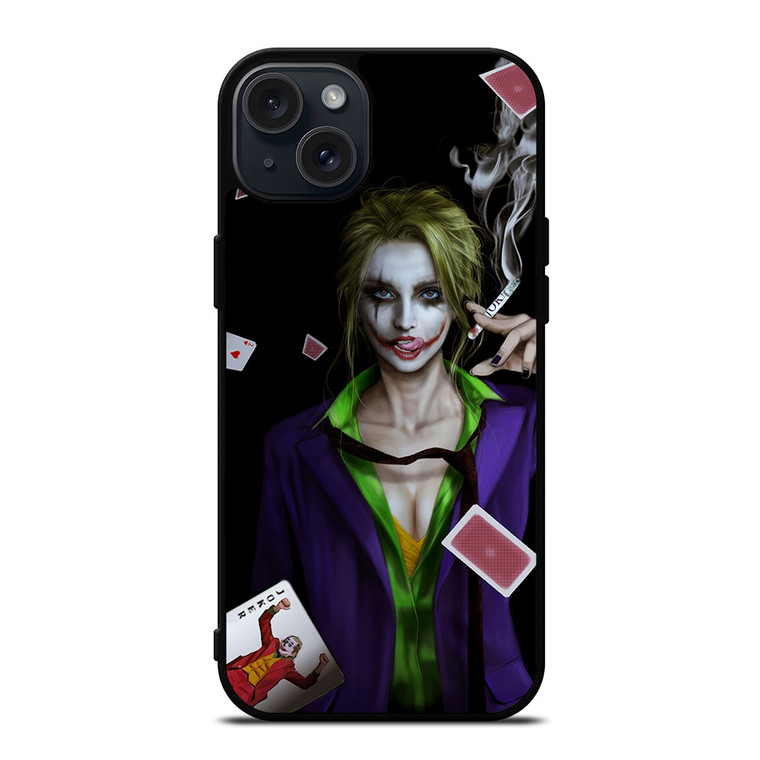 Joker Girl Smoking iPhone 15 Plus Case Cover