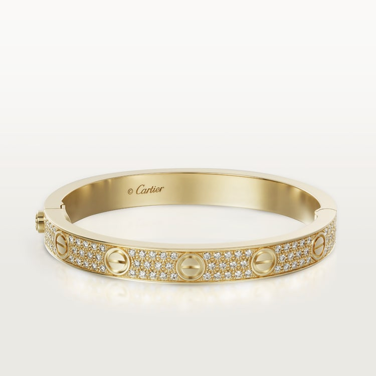 Cartier Inspired LOVE bracelet, classic model, paved - CR100100030