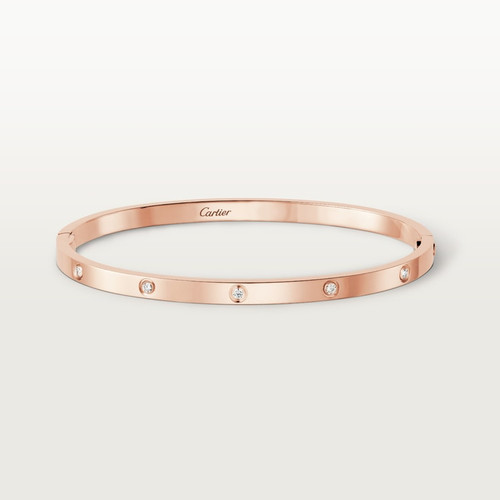 Cartier Inspired LOVE bracelet, small model, 10 diamonds - CR100100051