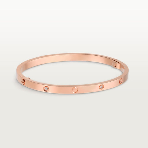Cartier Inspired LOVE bracelet, small model, 6 diamonds - CR100100031